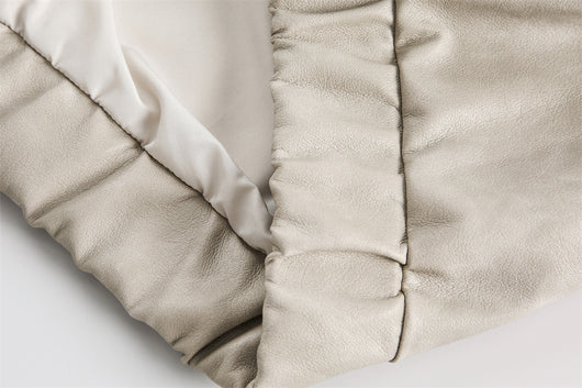 Abrigo de Cuello Alto en Cuero Genuino para Hombre - Primavera y Otoño - Image 13