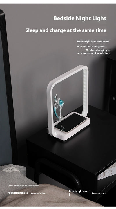 Lámpara Ambiental 2 en 1 con Cargador Inalámbrico para Celular - Image 9