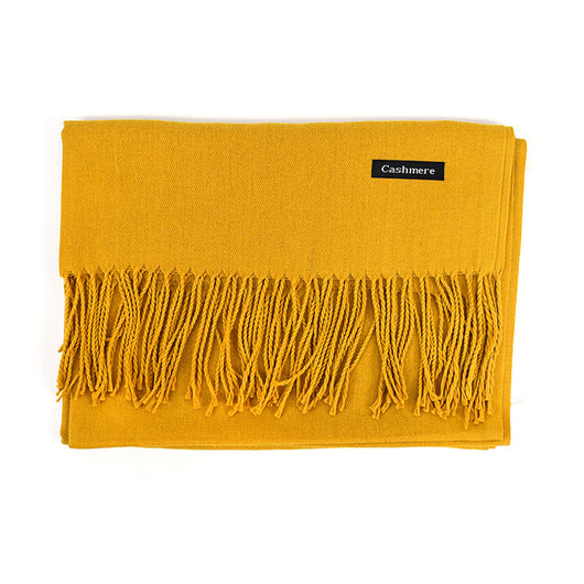 Bufanda Ligera de Color Liso con Flecos Elegantes - Image 12