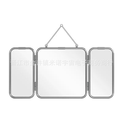 Espejo Tríptico de Pared Moderno en Acero Inoxidable para Baño y Tocador - Image 7