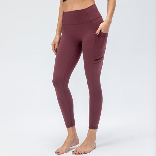 Pantalones de Sudadera Ajustados de Cintura Alta con Bolsillos Laterales