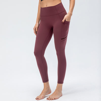 Pantalones de Sudadera Ajustados de Cintura Alta con Bolsillos Laterales
