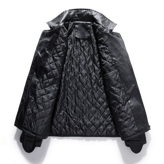 Chaqueta de Cuero PU para Motociclismo de Invierno - Image 9