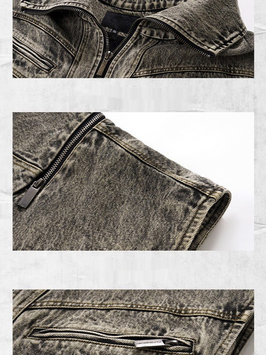 Chaleco Denim Combinado con Cierre para Hombre - Ideal para Verano - Image 11