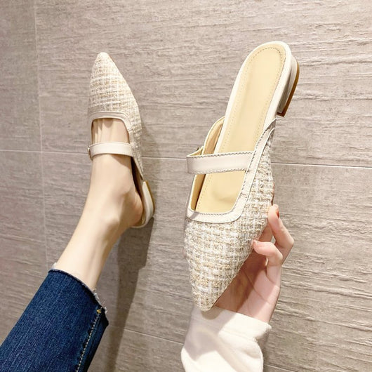 Sandalias y Pantuflas Planas Puntiagudas para Mujer - Image 10