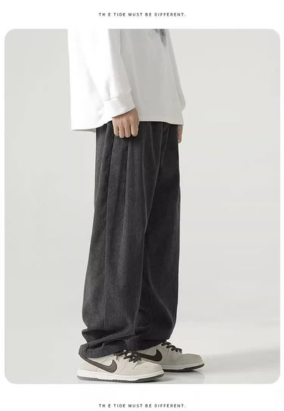 Pantalones de Pana Rectos Anchos con Forro Polar - Pantalones Casuales Cómodos - Image 7