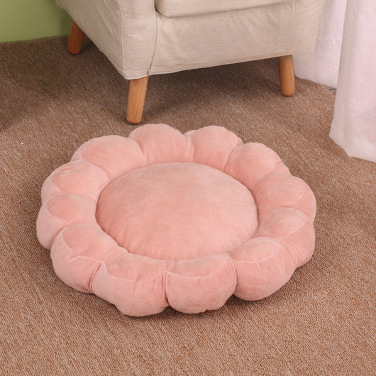 Cama Nido Doble Cara para Perros y Gatos 50x50cm - Diseño Pétalos Multicolor - Image 4