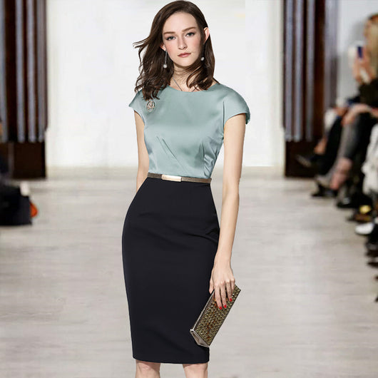 Vestido Profesional Entallado para Mujer con Realce de Caderas - Image 8