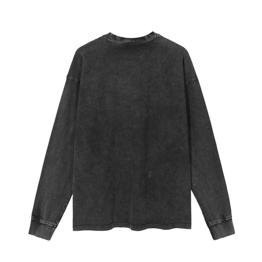 Camiseta Vintage Lavada Oversized de Manga Larga Premium - Image 3