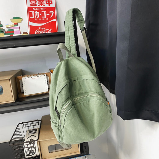 Mochila de Lona Lavada para Viajes y Uso Diario - Image 19