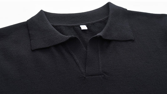 Polo Sin Botones de Punto Ligero Manga Corta para Hombre - Image 2