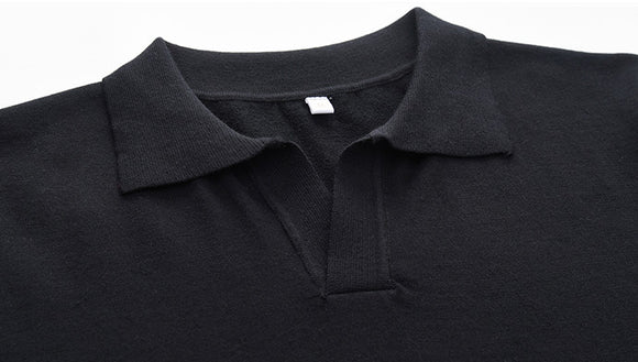 Polo Sin Botones de Punto Ligero Manga Corta para Hombre