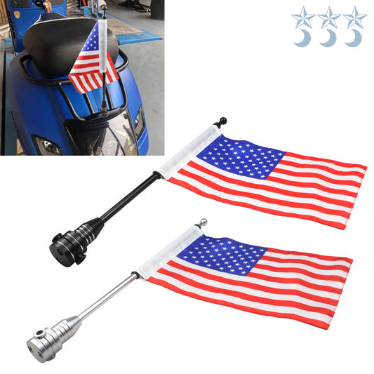 Portaequipaje Trasero para Motocicleta con Bandera Americana