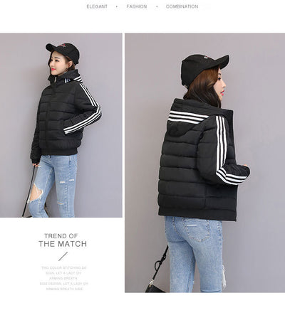 Chaqueta de Algodón Corta con Capucha - Abrigo Slim Fit para Invierno - Image 34