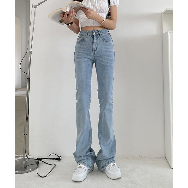 Pantalón Largo Talle Alto Recto Acampanado para Mujer