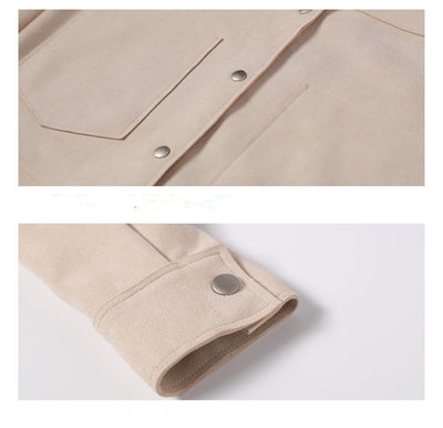 Chaqueta Corta de Ante Sintético con Forro Polar para Mujer - Image 14