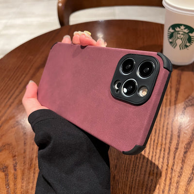 Funda de Teléfono de Pelaje Suave en Colores Lisos - Image 14