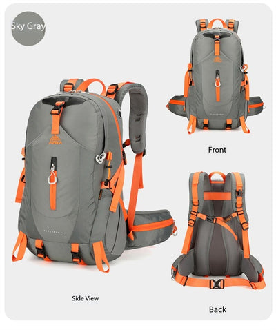 Mochila de Trekking AZELA Electron 40L - Blanco y Azul Marino para Senderismo y Viajes - Image 50