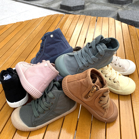 Tenis Canvas Infantiles de Suela Suave Estilo Coreano Primavera Otoño - Image 18