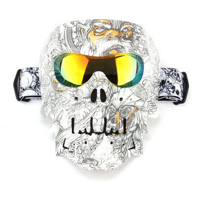 Máscara Motociclista Antiaire con Calavera y Lentes Integrados - Image 15