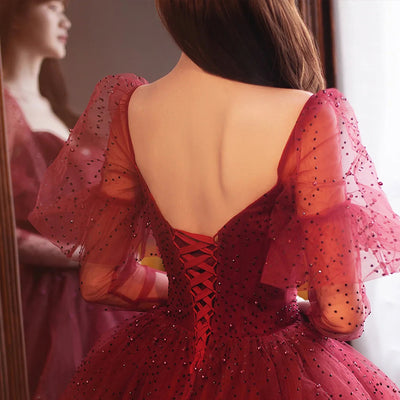 Vestido de Banquete Elegante con Mangas Largas para Mujer - Image 4