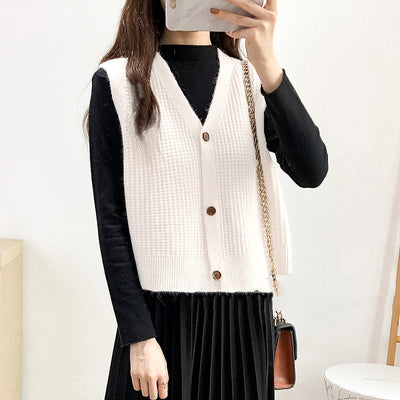Chaleco Cardigan Tejido Suelto sin Mangas para Mujer - Image 14