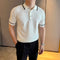 Camisa Suelta de Punto Casual para Hombre - Manga Corta Cómoda