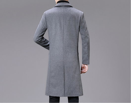 Abrigo Largo Casual de Algodón para Hombre Talla Plus - Image 14