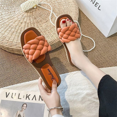 Sandalias Coreanas Tejidas con Punta Cuadrada - Image 15
