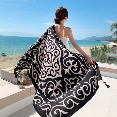 Pareo Protector Solar Versátil - Toalla de Playa Dual-Uso para Viajes - Image 4