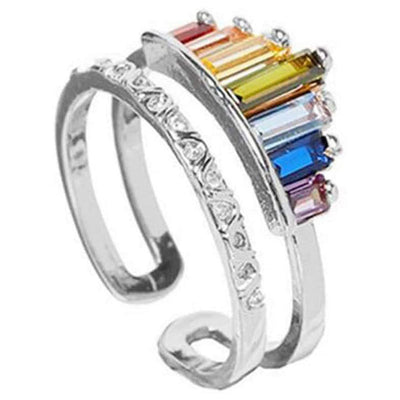 Anillo Retro de Cadena Hueca Torcida en Metal para Mujer - Image 10