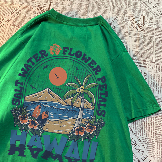 Playera Hawaiana Salt Water Petals Unisex - Comodidad Casual - Image 13