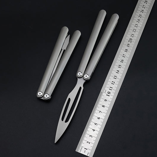 Cuchillo Mariposa de Aleación de Titanio Premium - Navaja Plegable de Colección - Image 8