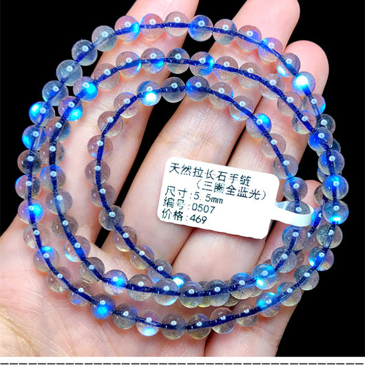Pulsera de Labradorita Azul Intenso - Cristal Natural - Image 12
