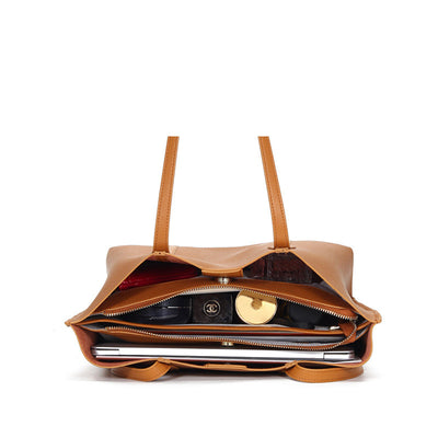 Bolso de Cuero Genuino con Gran Capacidad para el Hombro - Image 9