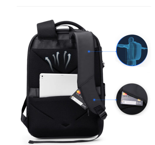 Mochila Ejecutiva Antirrobo con Cierre de Contraseña - Ideal para Viajes de Negocios y Estudiantes - Image 4