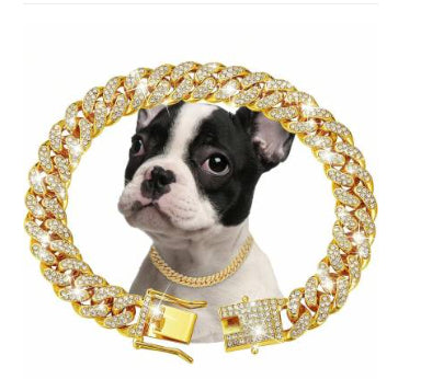 Collar Cadena Cubana de Diamantes para Perros y Gatos - Pequeño, Mediano y Grande - Image 11