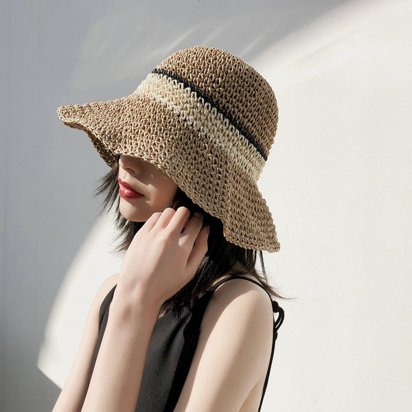 Sombrero de Paja Plegable para Mujer - Versátil y Hecho a Mano