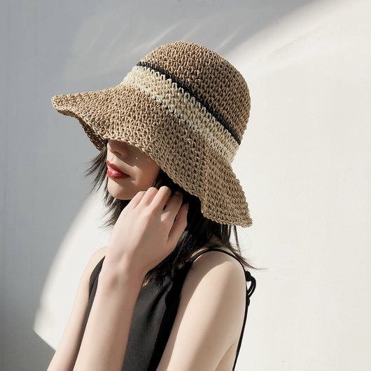 Sombrero de Paja Plegable para Mujer - Versátil y Hecho a Mano