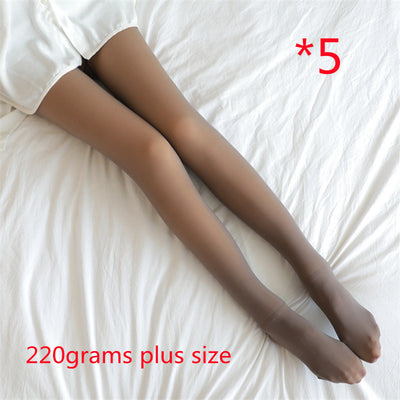 Leggins Térmicos Translúcidos Talla Grande con Forro Polar para Invierno - Image 43
