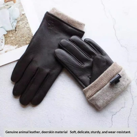 Guantes de Motociclista en Cuero Genuino Ante y Gamuza para Hombre - Image 6