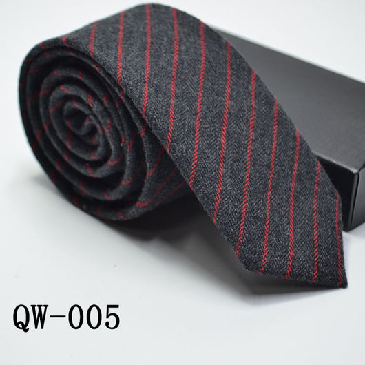 Corbata Angosta de Lana Elegante para Hombre - Image 7