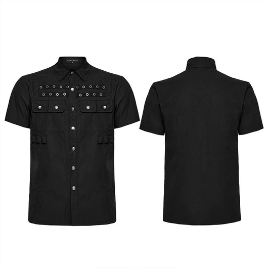Camisa Punk State Original Streetwear Rock Japonés para Hombre - Image 2