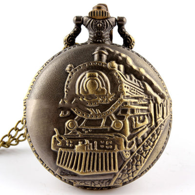 Reloj de Bolsillo Clásico Grande con Diseño Nostálgico de Locomotora Hueca - Image 5