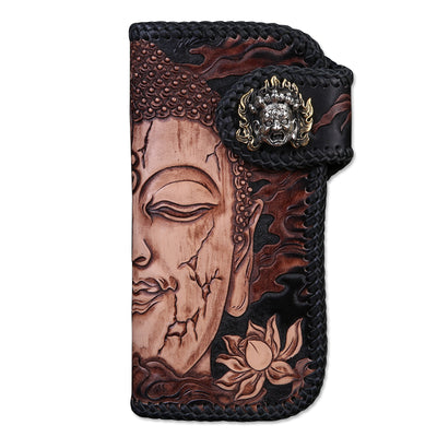 Billetera de Cuero Genuino Grabado para Hombre - Image 4