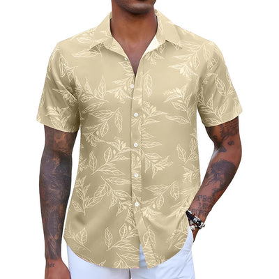 Camisa Floral Casual Manga Corta Estilo Europeo