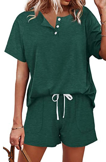 Conjunto Casual de Shorts y Blusa de Manga Corta para Mujer - Image 4