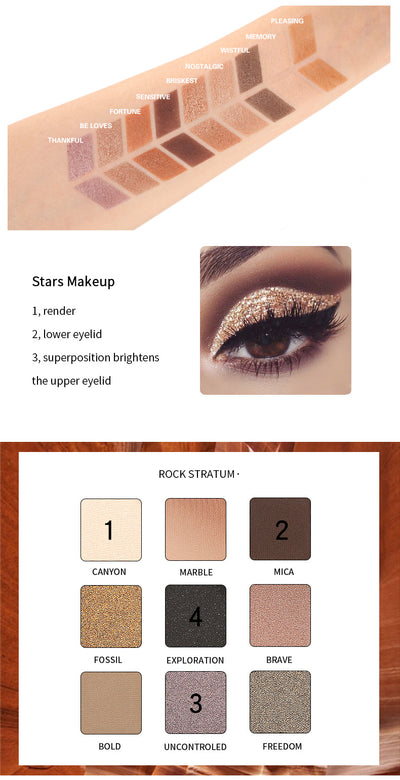 Paleta de Sombras Nacaradas con Purpurina - 9 Colores de Larga Duración - Image 15