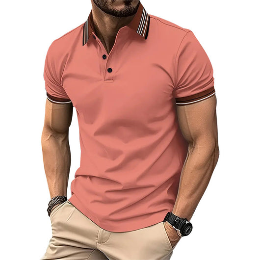 Polo Ejecutivo Bicolor de Manga Corta para Hombre - Image 31