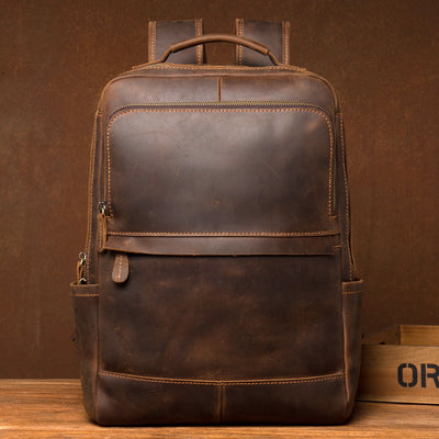 Mochila Ejecutiva de Cuero Genuino Hecha a Mano - Diseño Retro para Profesionales - Image 9